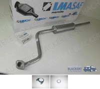 Imasaf Auspuff Mitteltopf + Anbauteile für Toyota Yaris 1.3 64KW 2002-2005 Euro4