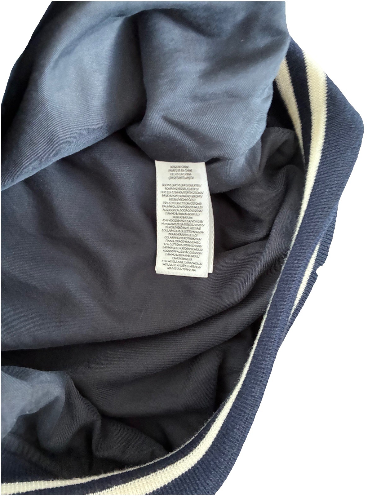 Polo Ralph Lauren Men’s Satin Blue New York Letterman Jacket Size Medium RRP£949 image 8