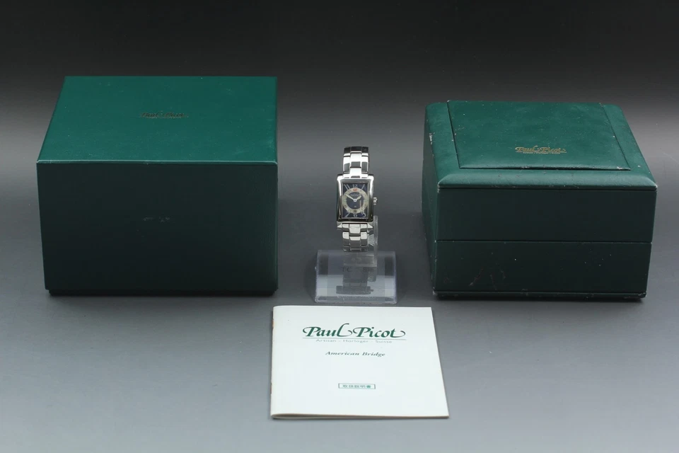 Near MINT w/ Box Paper Paul Picot American Bridge 4077 Quartz Ladies Watch JAPAN - Image 2 of 4