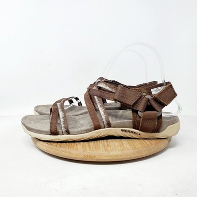 Merrell Sandals Womens 9 Terran 3 Cush Lattice Strappy Comfort Hiking Sport Shoe