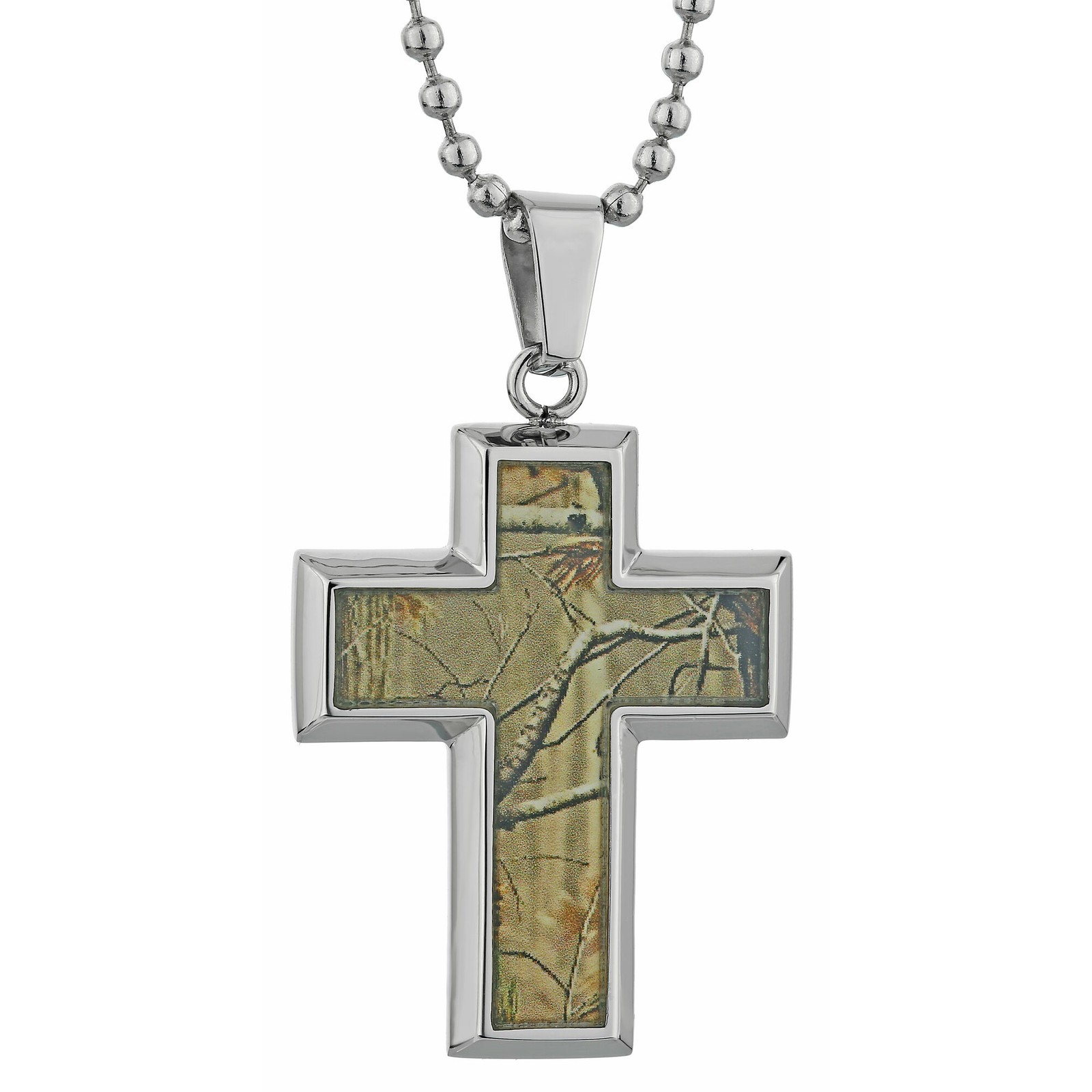 Stainless Steel Cross Pendant Camouflage a 22