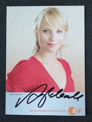 13892 Anja Boche ZDF Autogrammkarte original signiert