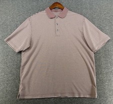Eddie Bauer Mens Large Striped Polo Shirt Cotton Blend Short Sleeve SEE PICS
