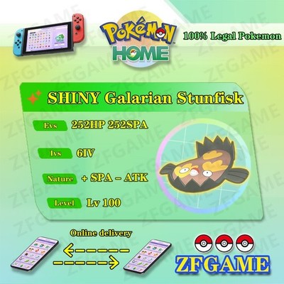  6IV SHINY Galarian Stunfisk + EVS  POKEMON HOME Champions Online delivery 