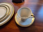 Lenox China ARISTOCRAT Gold Rim 4 five piece Place Settings ~Discontinued ~