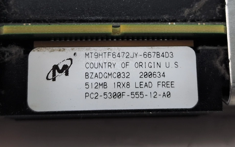 Apple Mac Pro Memory Micron 2GB (4X512MB) DDR2-667 MT9HTF6472JY-667B4D3 FBDIMM - Image 4 of 4