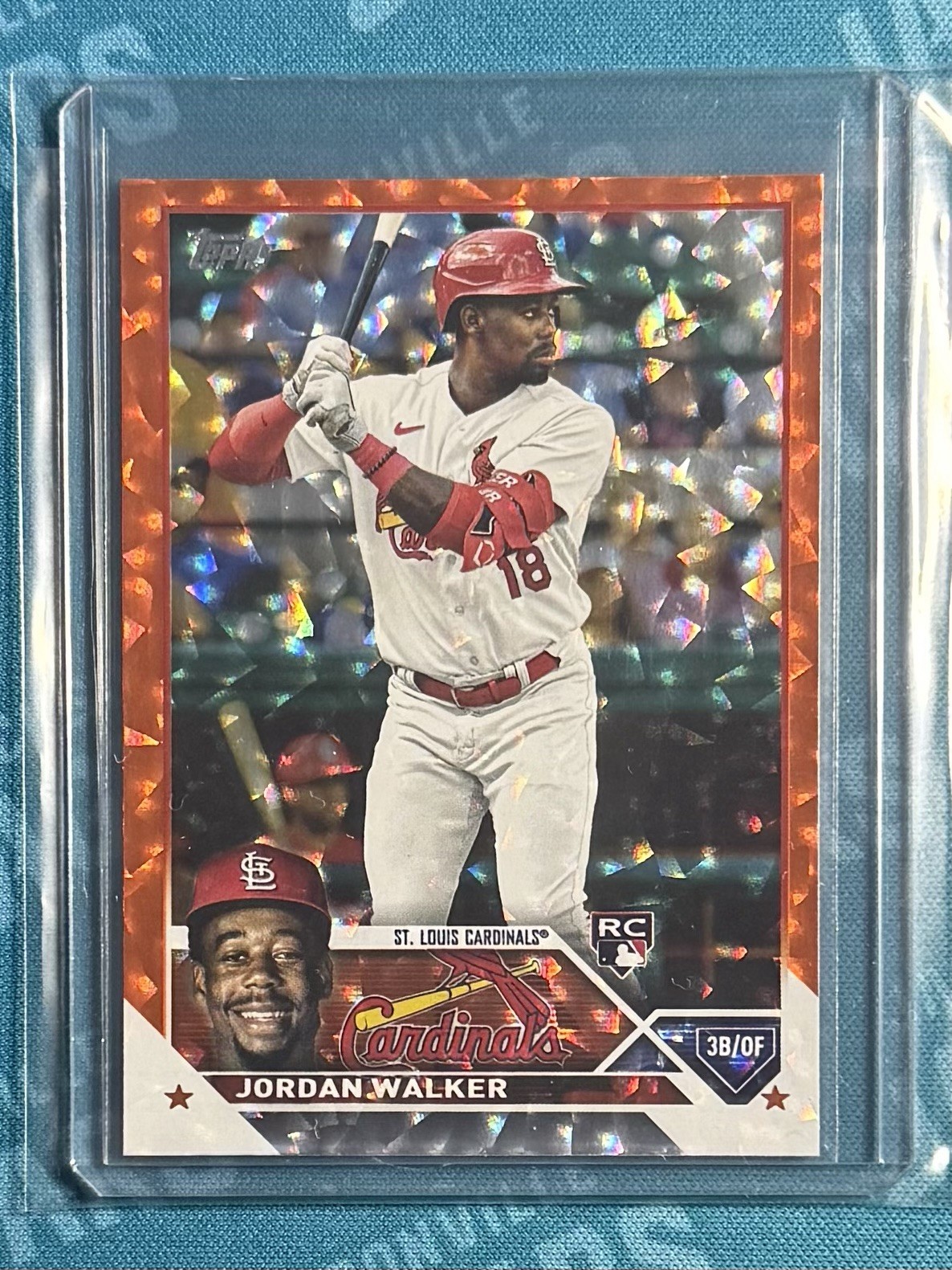2023 Topps Series 2 - Jordan Walker #344 Orange Foil /299 (RC)