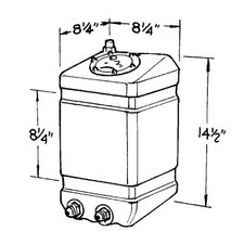 Jaz 250-003-01 One Fuel Cell 3 Gal 8.25 X 8.25 X 14.5 In Tall Two 8 An Outlets Jaz 250-003-01 One Fuel Cell 3 Gal 8.25 X 8.25 X 14.5 In Tall Two 8 An Outlets
