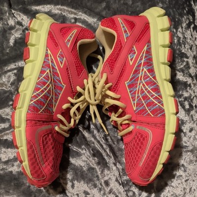 Reebok Realflex Transition Womens Size 8.5 Pink neon yellow Train/Running Shoes 