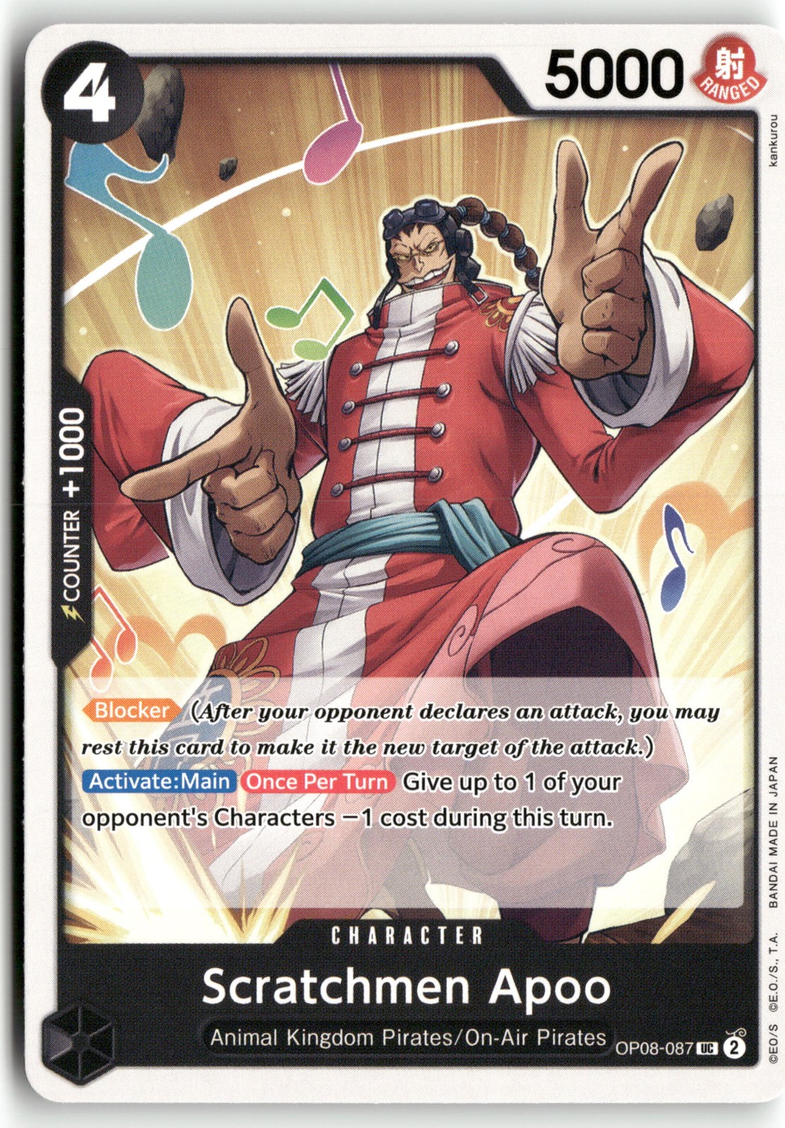 Scratchmen Apoo Two Legends OP08-087 NM