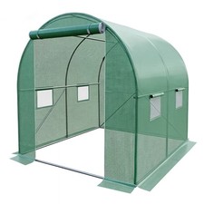 Large Walk-in Polytunnel Greenhouse 2x2m,Reinforced Steel Frame, UV Resistant UK