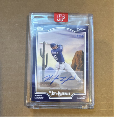 Topps The Joy of Baseball Wyatt Langford Auto /50 Rangers #37F Serial #d