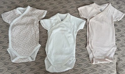 Petit Bateau 3-teiliger Kurzarm Body, 3 Monate, Top Zustand