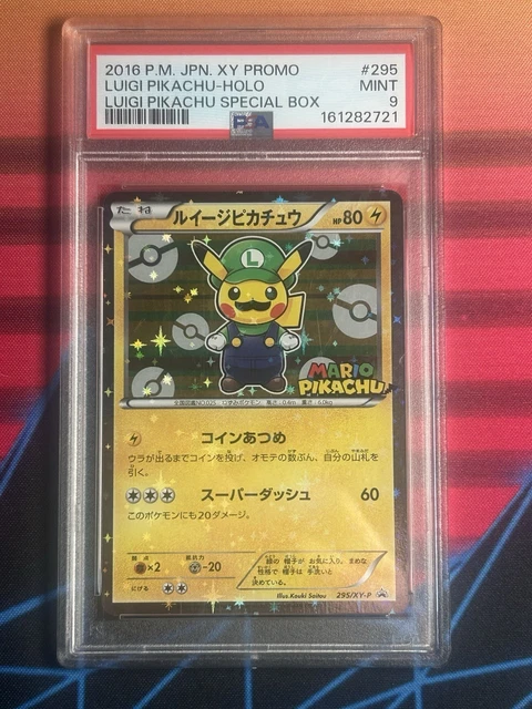 PSA 9 Luigi Pikachu Promo 2016 XY-P Pokemon TCG 295/XY-P Holo JP