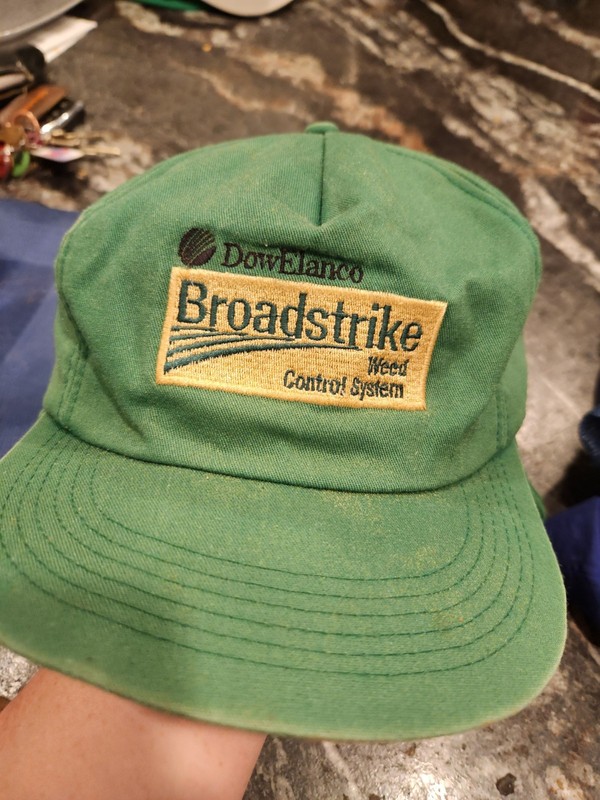 Vintage Dow Elanco Hat Cap Snap Back Beige Broadstrike Weed Control K Products