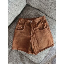 Vintage Striped Denim Shorts