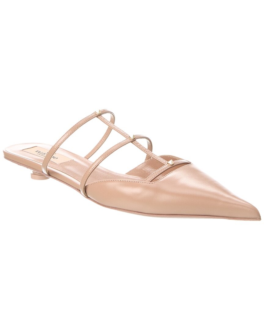 Valentino Rockstud 20 Leather Mule Womens Pink 37 105790₽