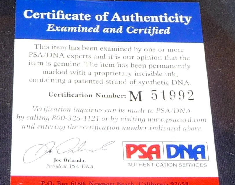 DUKE SNIDER SIGNED BROOKLYN DODGERS NY JOHN WOLFE LITHO STAT SHEET PSA COA PHOTO - Image 3 of 3