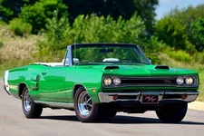 1969 Dodge Coronet RT GREEN | 24 X 36 INCH POSTER | Vintage classic car