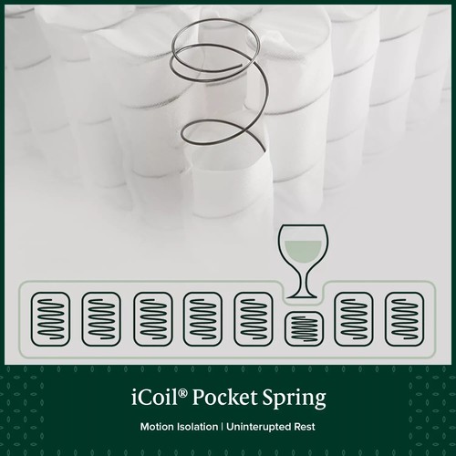 Pocket Spring Mattress QUEEN DOUBLE KING SINGLE Euro Top Pillow Top Zone - Zinus - Picture 22 of 66