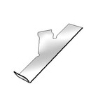 2 Pc 10" x 4" Slatwall Clear Acrylic Shoe Display Shelf Left Profile