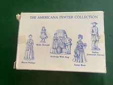 1995 Liberty Falls “Pub” Collection Set of 6 Solid Pewter Figures & Giant Keg