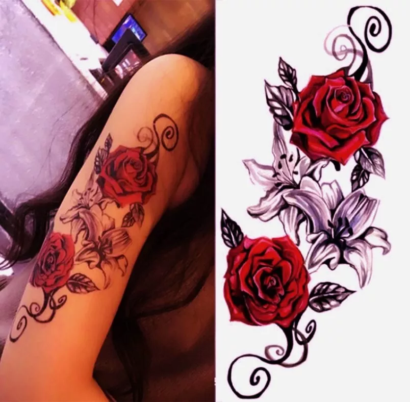 Tatuagem rosa. - puzzle online