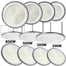 UFO LED Hallenbeleuchtung 800W 500W 200W Werkstattlampe Hallenleuchte Kaltwei&szlig;