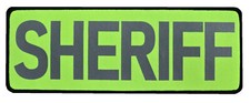 SHERIFF HI-VIS NEON YELLOW REFLECTIVE PATCH P...