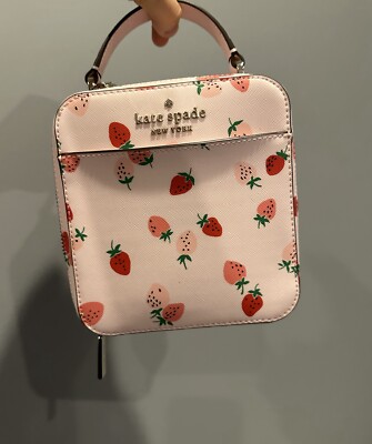 NWT Kate Spade strawberry Fields Vanity crossbody Free dust