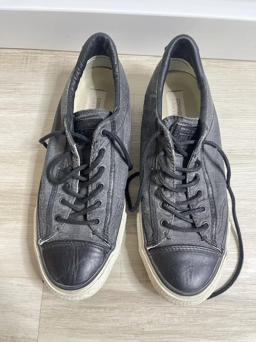 Converse x John Varvatos Mens Size 7 Womens 9 Chuck Taylor All Star Shoes Gray