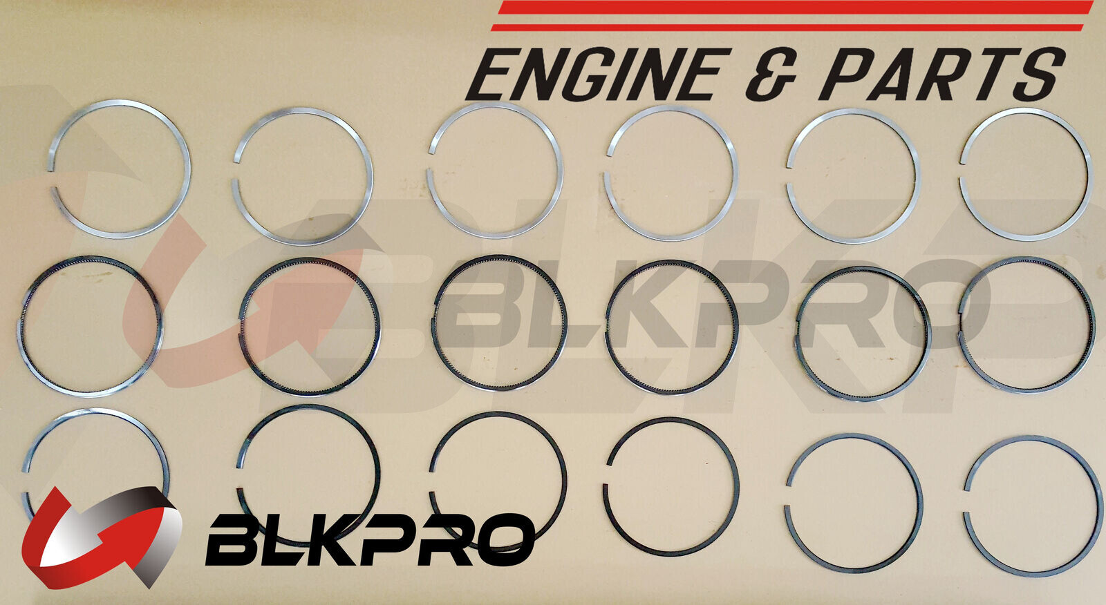 SET PISTON RING Over Size 0.02" For Dodge 6.7L Cummins ram 07-17 ISB 4955480