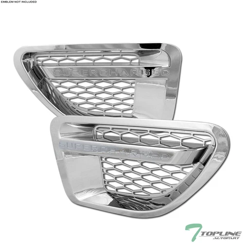 Topline For 06-09 Range Rover Sport Honeycomb Mesh Fender Grille - Chrome/Silver