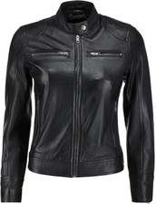 Premium Women's Leather Cafe Racer Jacket – High-Quality Cowhide Leather Jacket