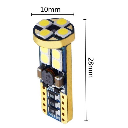 2x CANBUS T10 W5W 194 Wedge 3LEDs 3030 Car Truck Sidelight Backup light 12-24V - Picture 6 of 9