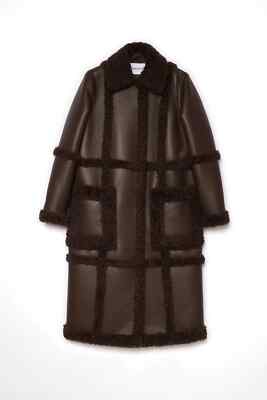 Stand Studio Women's Patrice Faux Leather Coat Dark brown Dark brown 34