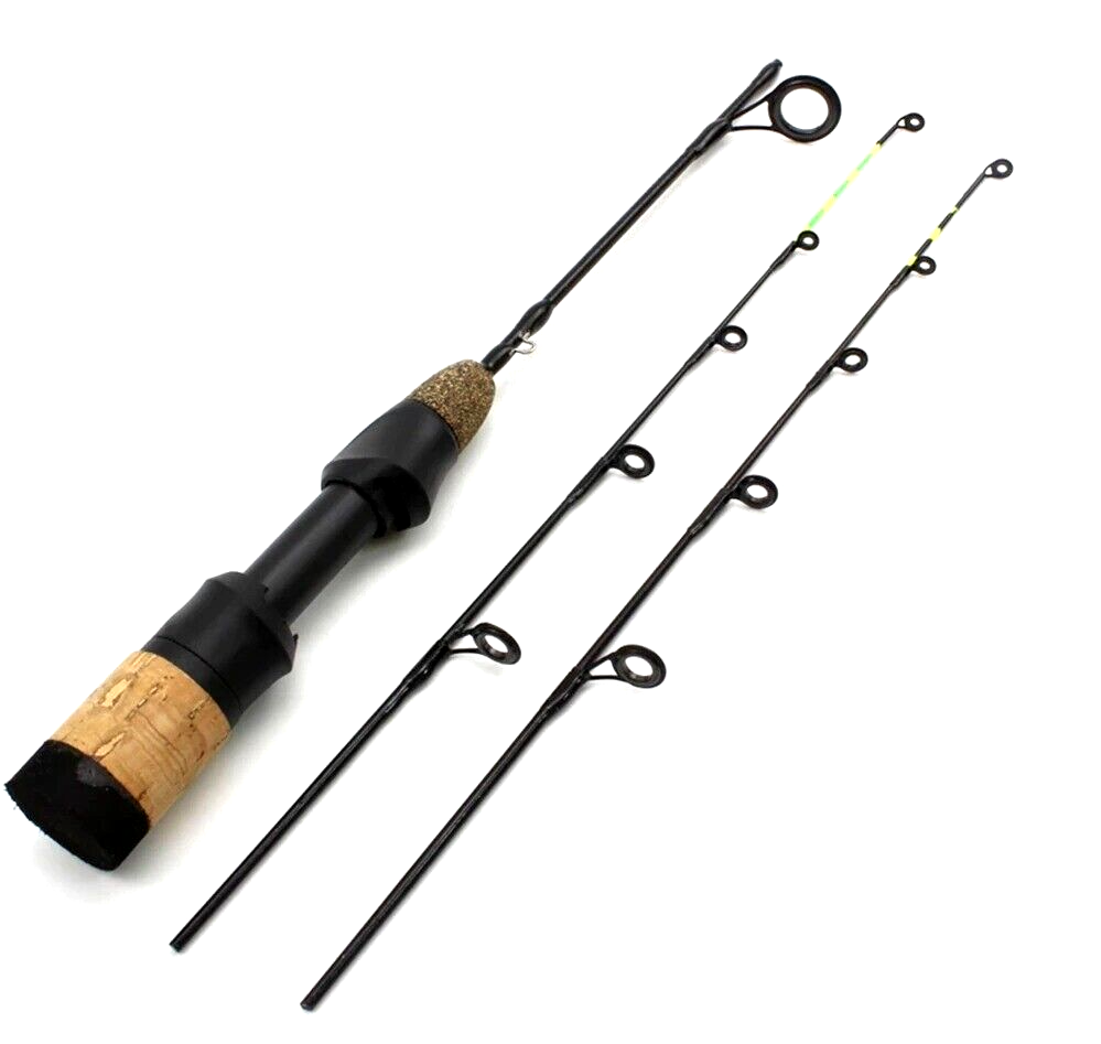 Ultralight Ice Fishing Rod Spinning Pole Winter 2 Tips Soft Carbon