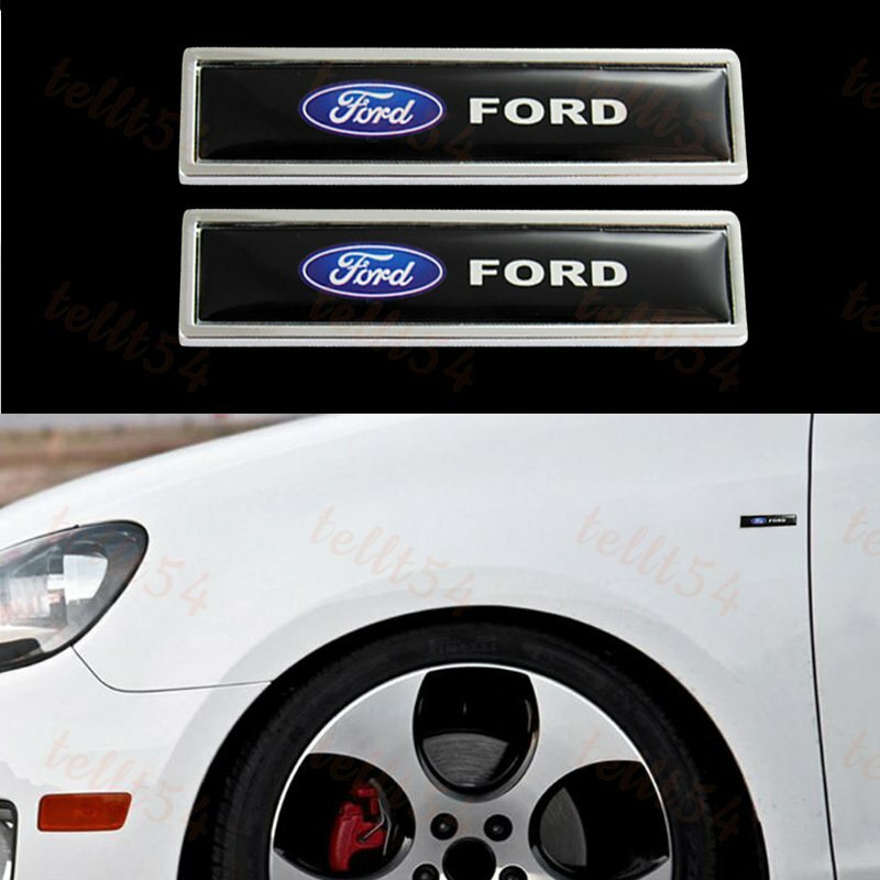 For FORD Luxury Auto Car Body Fender Metal Badge Sticker Decal 2PCS New