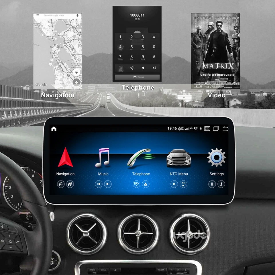  12.3" Pour Benz A/GLA/CLA W176 W117 NTG4.5 Android Carplay Ecran Autoradio GPS - Photo 3/4