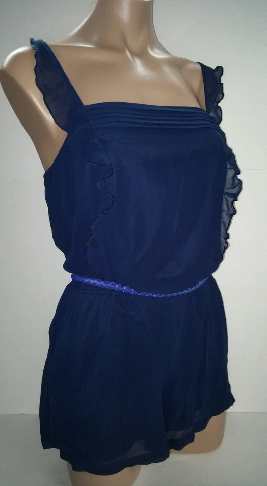 PRINCESA VERA WANG AZUL MARINO NILO SM PEQUEÑO MUJER JUMPER MAMELUCO CONJUNTO NUEVO CON ETIQUETAS Foto 2 de 3