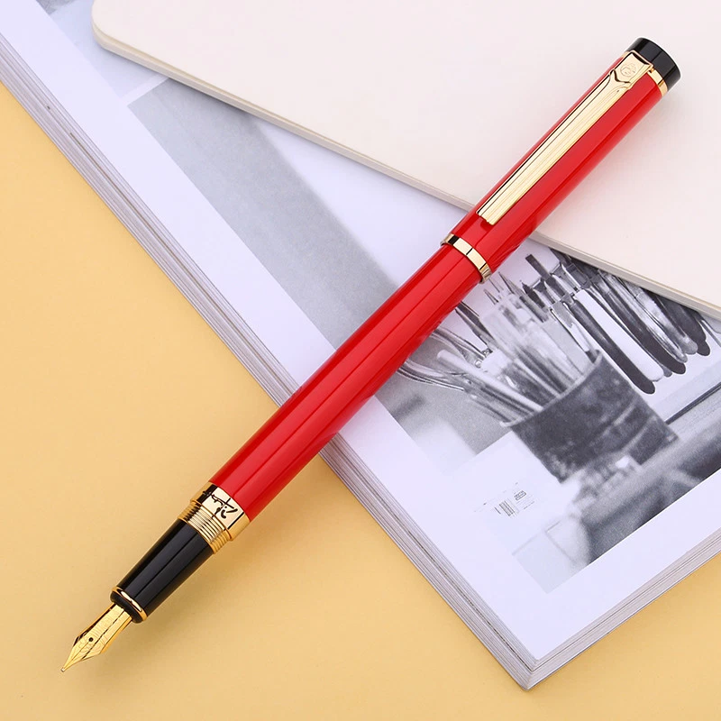 Pluma Estilográfica Picasso Century Pioneer Metal Negra/Roja/Naranja Tinta Fina Regalo Plumas Foto 3 de 4