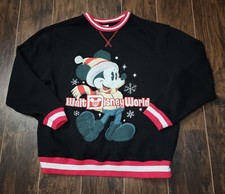 Walt Disney World 2021 Mickey Mouse Santa Hat Holiday Christmas Sweater XL