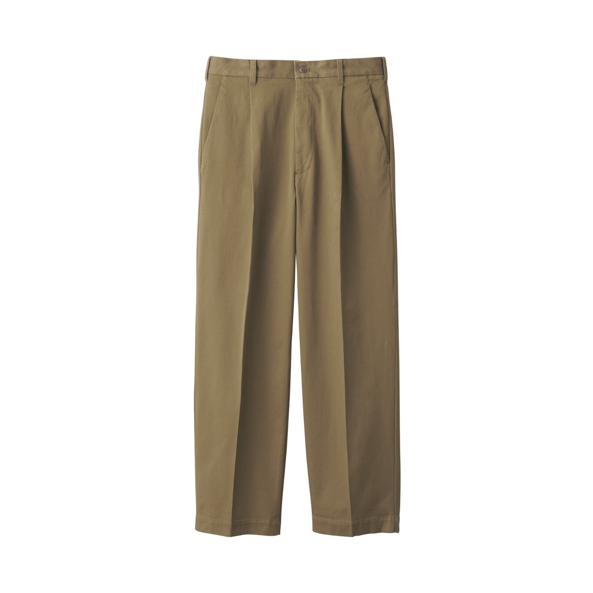 chiiiibag Tuck Wide Pants / chinoベージュ40 ASK availability first) MUJI Stretch Chino Tuck Wide Pants new | eBay