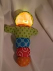 Gusy Luz Gloworm Glow Worm baby plush with 2 faces Molto Ln polk a dots