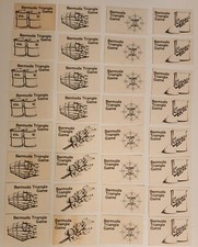 32 Cards Set For Bermuda Triangle Game Sinister Mystery Swallows Ships 1975