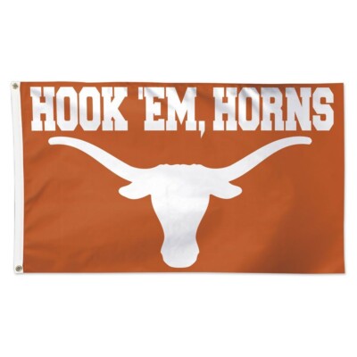 Texas Longhorns 3x5 ft College NCAA Slogan Team Orange Flag / Banner