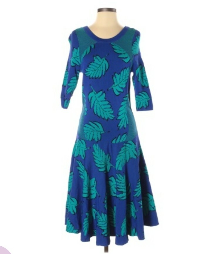 Plenty TRACY REESE  Dress Sz Small Anthropologie Purple Aqua