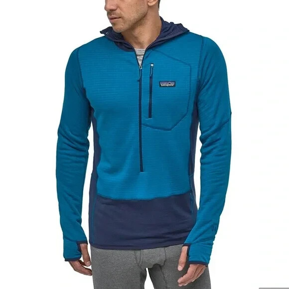 Patagonia R1 Hooded Half-Zip Fleece Pullover for Men Size S