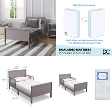 Cama Infantil Ninos Pequenos Con Colchon Marco Madera Proteccion Seguridad Cuna