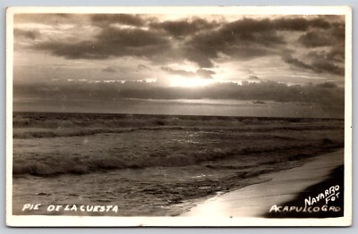 Postcard Pie de La Cuesta Acapulco Gro Mexico RPPC  F368